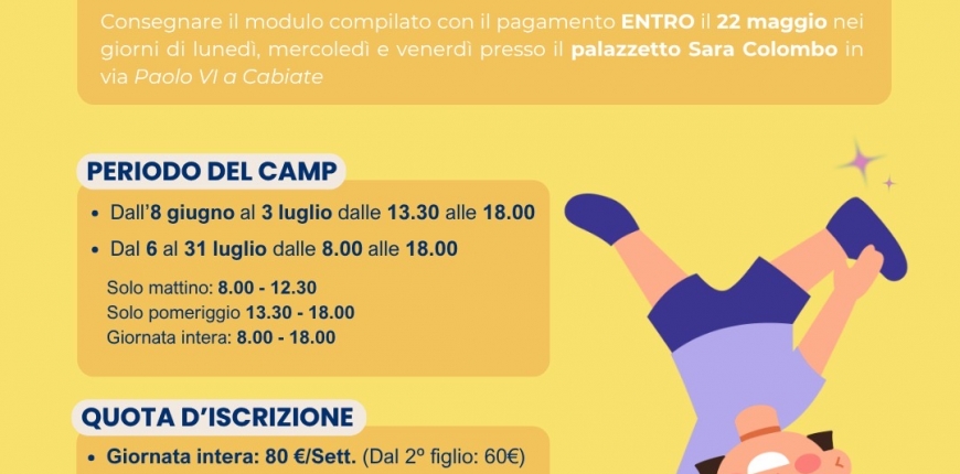 Summer Camp 2026 – Dai 4 anni in avanti